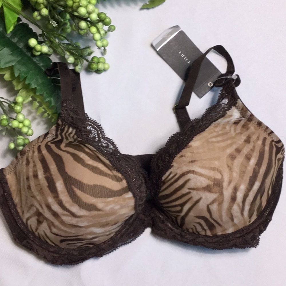 Feathers Zebraโ Print Bra LightlyโPadded Underwire